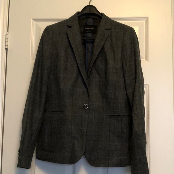 Worn Once Massimo Dutti Grey Check Blazer - Picture 2 of 5